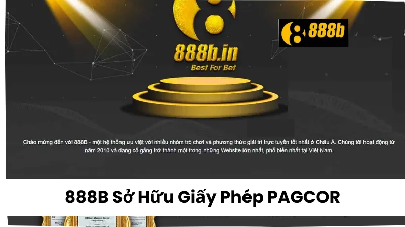 888B Sở Hữu Giấy Phép PAGCOR 