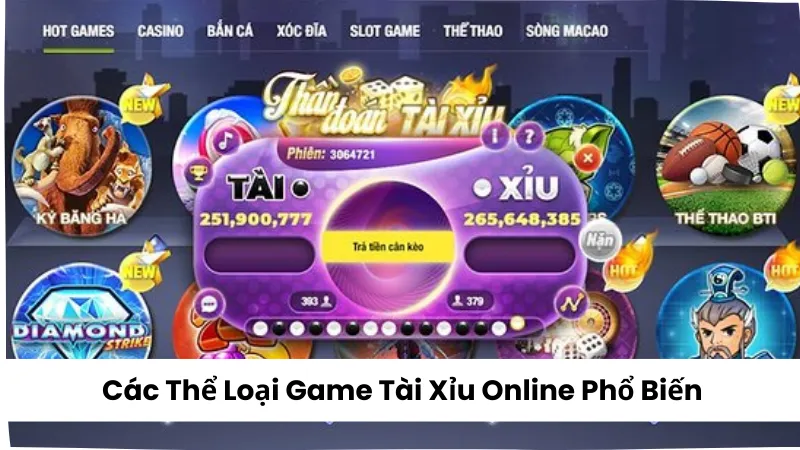 Các Thể Loại Game Tài Xỉu Online Phổ Biến Hiện Nay 